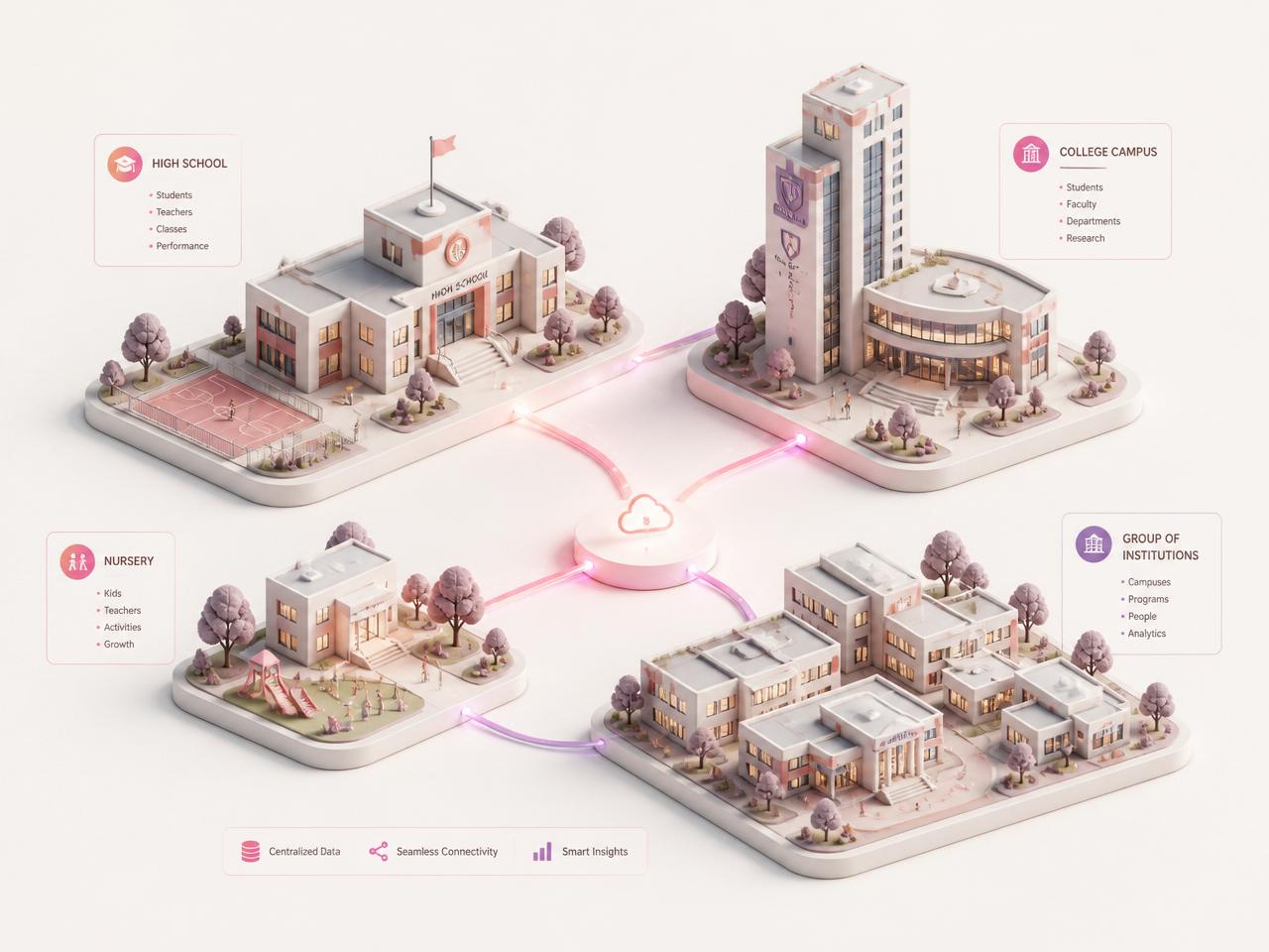 Different types of institutions using Hala Campus